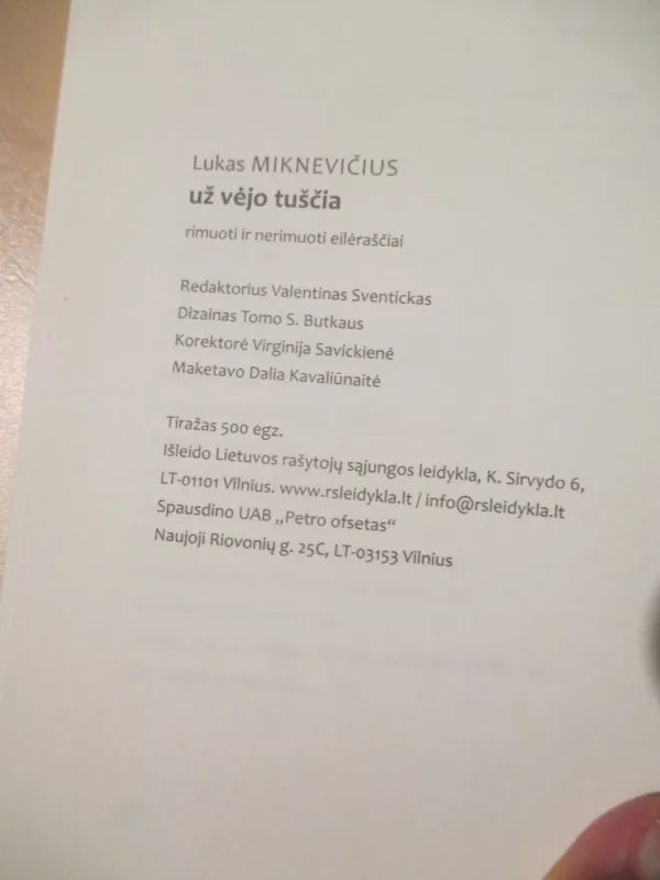 Už vėjo tuščia - Lukas Miknevičius, knyga 5