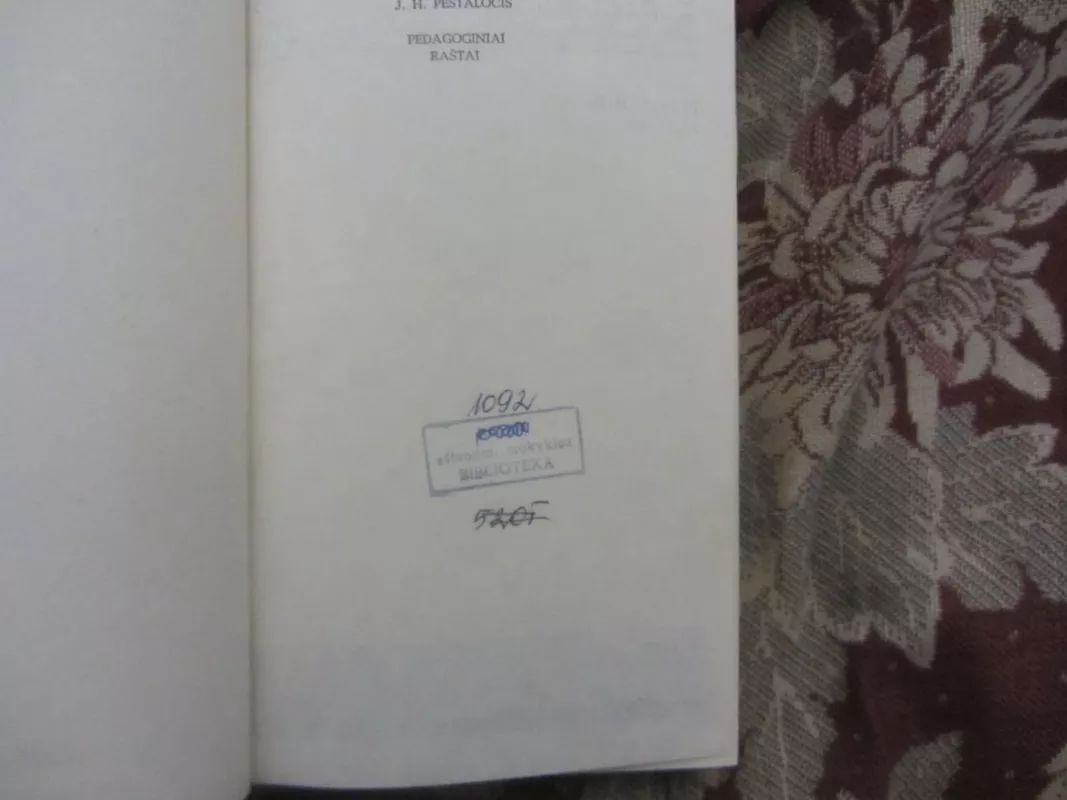 Pedagoginiai raštai - J.H. Pestalocis, knyga 3