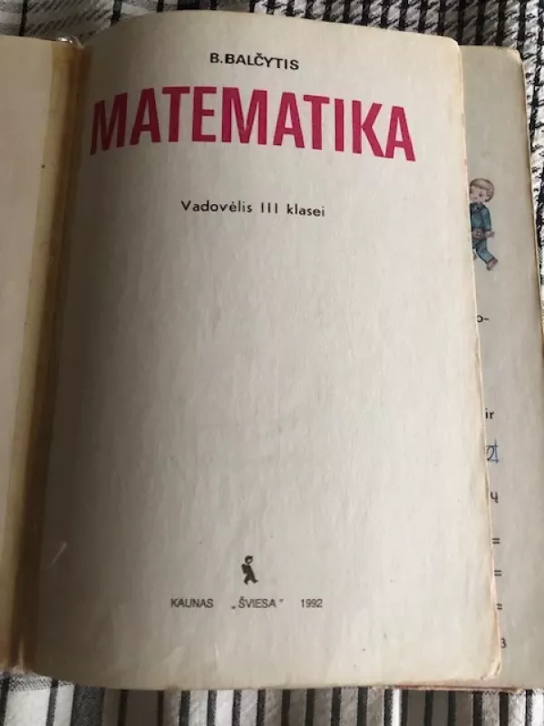 Matematika 3 klasei (1992) - Balčytis B., knyga 3