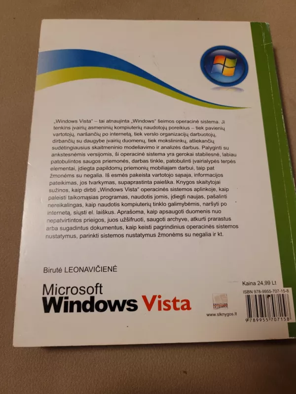 Microsoft Windows Vista - Birutė Leonavičienė, knyga 4