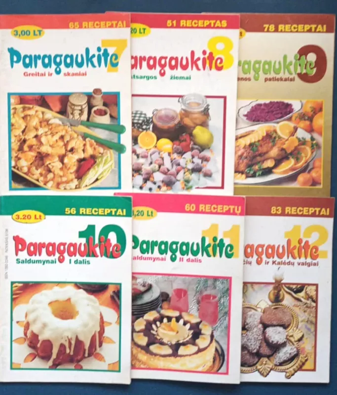 Kulinarijos žurnaliukai „Paragaukite“, 1996m. - Įvairūs, knyga 3