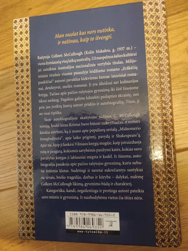 Atsiminimai be nuobodybių - Colleen McCullough, knyga 3