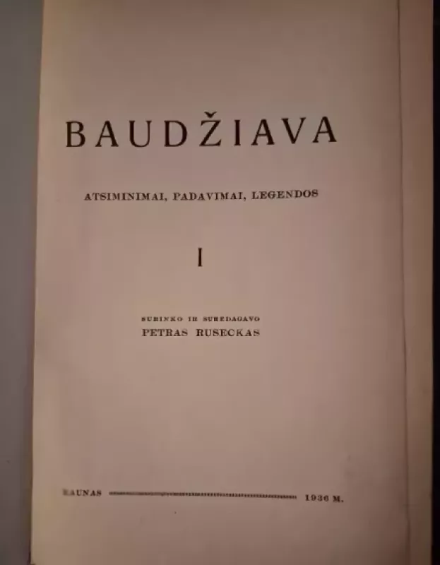 Baudžiava: Atsiminimai, padavimai, legendos. 1 tomas - Petras Ruseckas, knyga 4