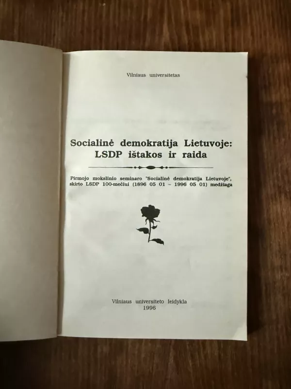 Socialinė demokratija Lietuvoje - Vilniaus universitetas, knyga 3
