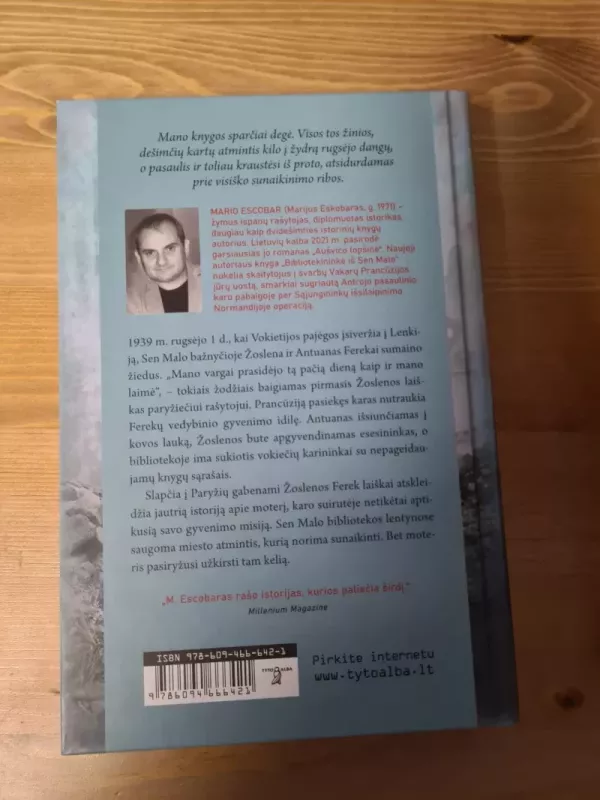 Bibliotekininkė iš Sen Malo - Mario Escobar, knyga 4