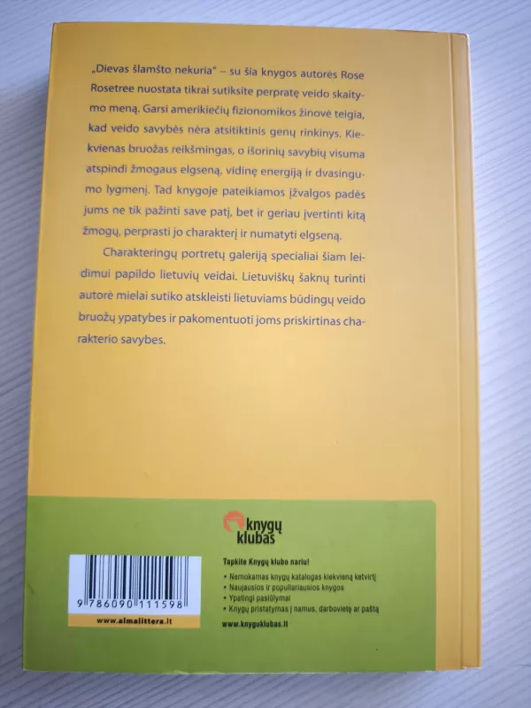 Veido studija. Ką veidas pasako apie charakterį - Rose Rosetree, knyga 3