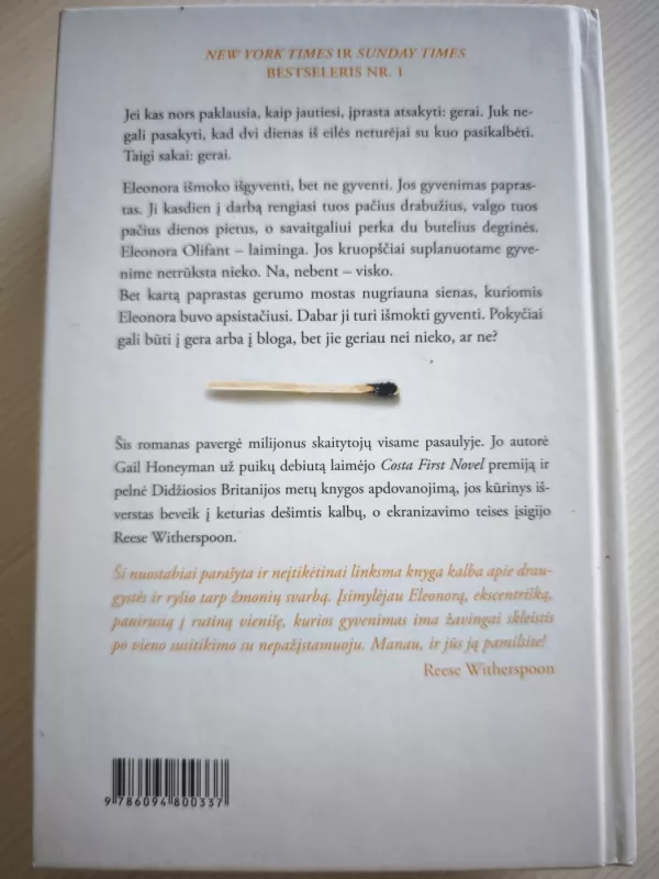 Eleonorai Olifant viskas gerai - Gail Honeyman, knyga 3