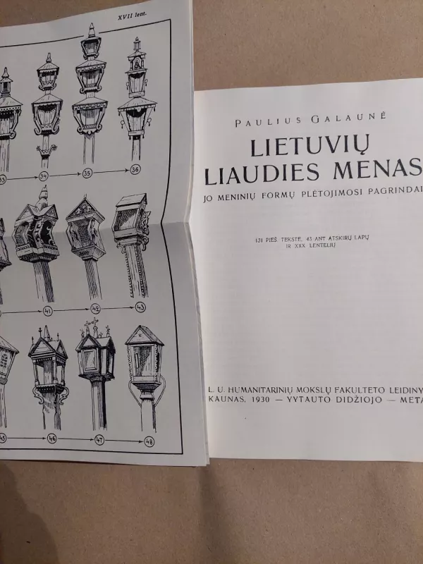 Lietuvių liaudies menas ir jo meninių formų plėtojimosi pagrindai. - Paulius Galaunė, knyga 3