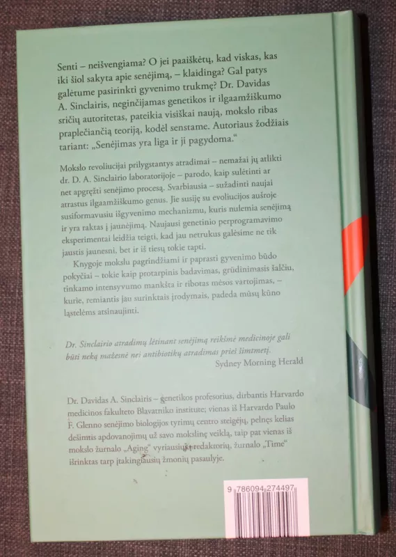 Gyvenimo trukmė: kodėl senstame ir kodėl tai neprivaloma - Sinclair David A., knyga 3