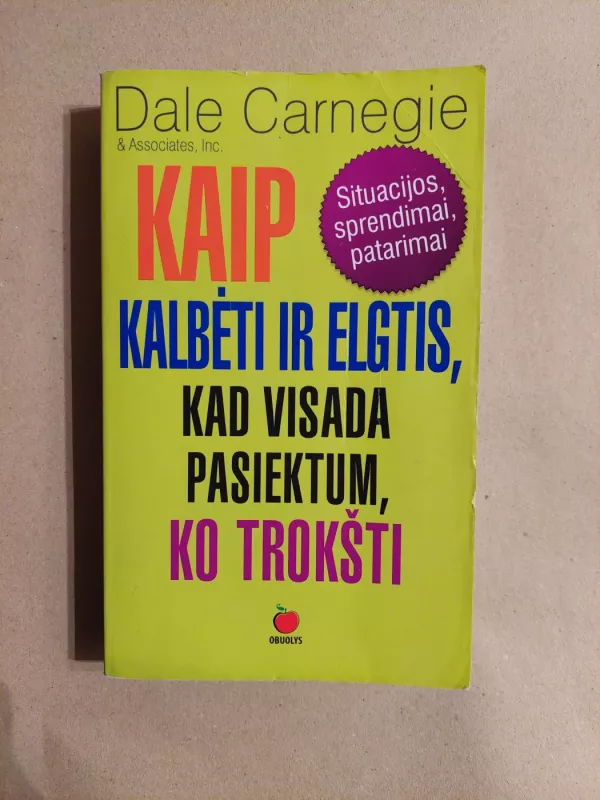 Kaip kalbėti ir elgtis, kad visada pasiektum, ko trokšti - Dale Carnegie, knyga 2