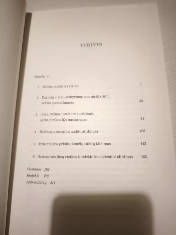 Rizikos intelektas: kaip išmokti valdyti tai, ko nežinome - David Apgar, knyga 3