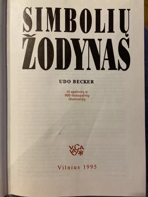 Simbolių žodynas - Udo Becker, knyga 3