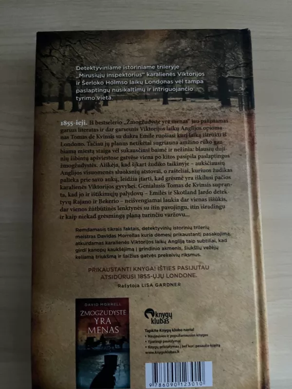 Žmogžudystė yra menas - David Morrell, knyga 4