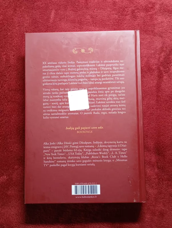 LIKIMŲ TAPYTOJA IŠ DŽAIPURO - Alka Joshi, knyga 3