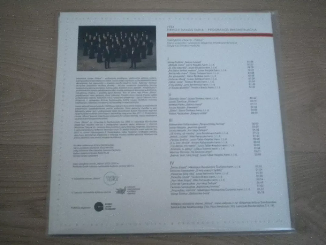 Valstybinis Choras „Vilnius“, Artūras Dambrauskas - 1924. Pirmoji Dainos Diena. Programos Rekonstrukcija - Valstybinis Choras „Vilnius“, plokštelė 3