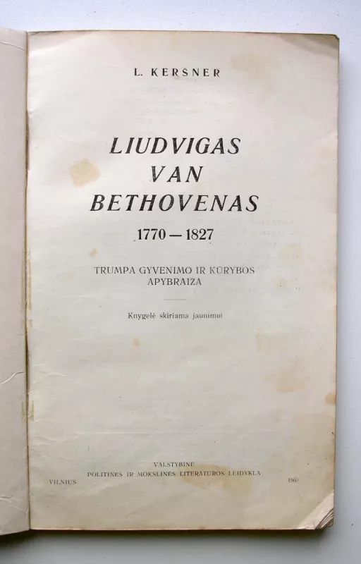 Liudvigas van Bethovenas - L. Keršner, knyga 3