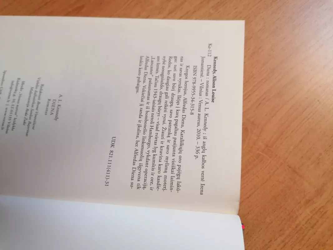 Diena - A. L. Kennedy, knyga 5