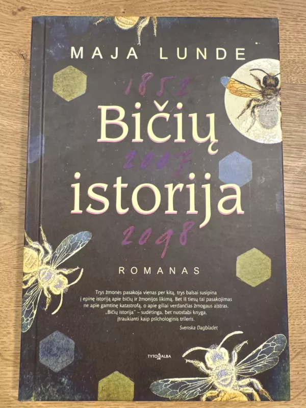 Bičių istorija - Maja Lunde, knyga 2