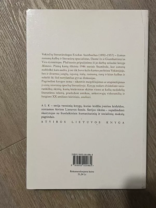 Mimezis: tikrovės vaizdavimas Vakarų pasaulio literatūroje - Erich Auerbach, knyga 3