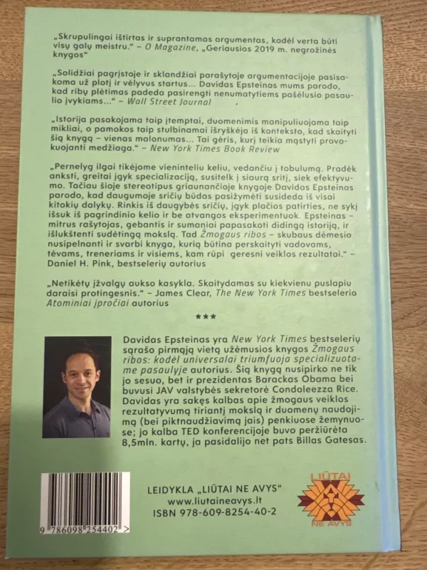Žmogaus ribos: kodėl universalai triumfuoja specializuotame pasaulyje? - David Epstein, knyga 3