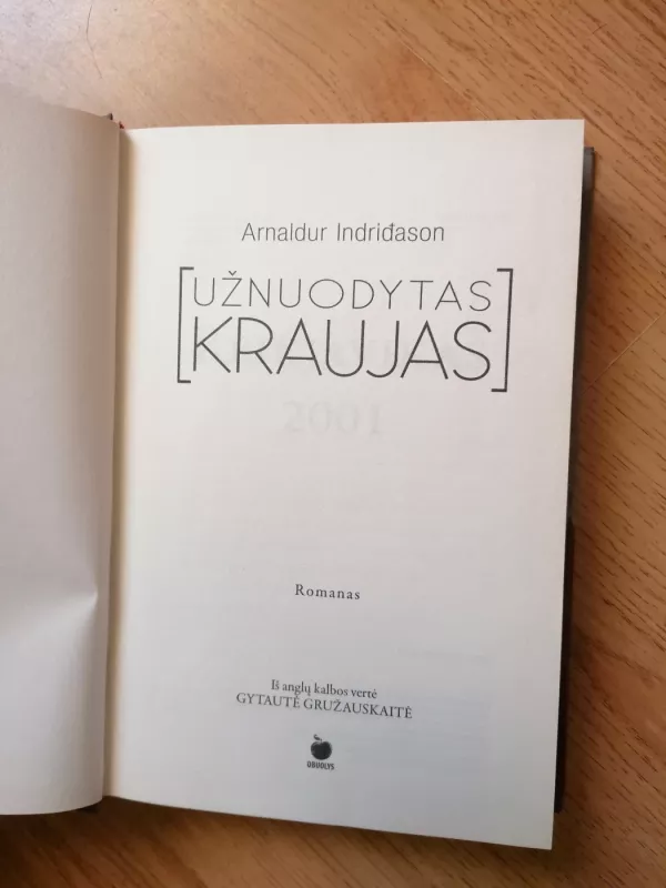 Užnuodytas kraujas - Arnaldur Indridason, knyga 3