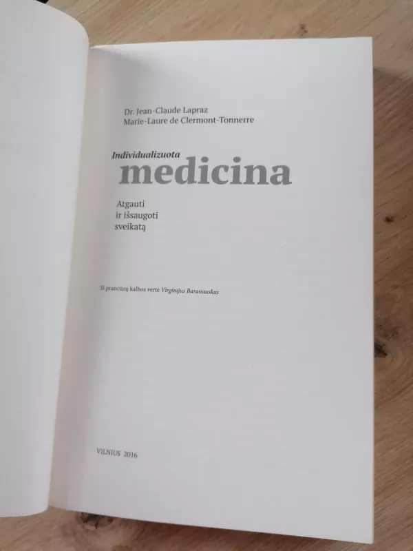 Individualizuota medicina - Lapraz Jean-Claude, knyga 3