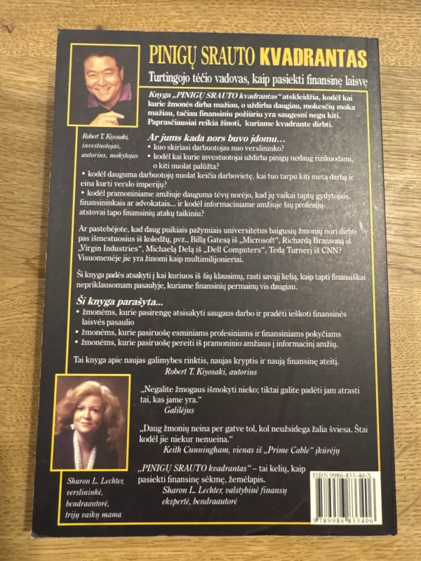Pinigų srauto kvadrantas - Robert T. Kiyosaki, Sharon L.  Lechter, knyga 3