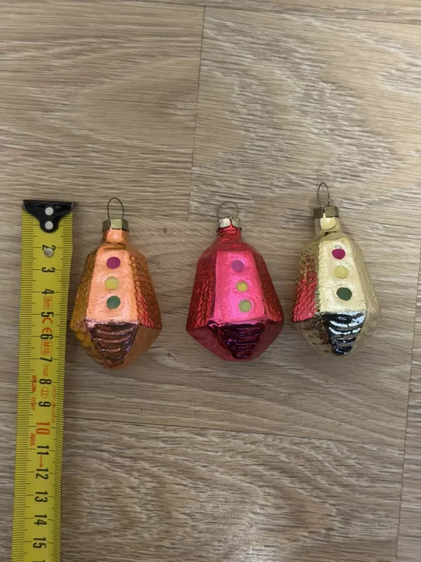 Senoviniai stikliniai kalėdiniai žaisliukai - , namai ir interjeras 4