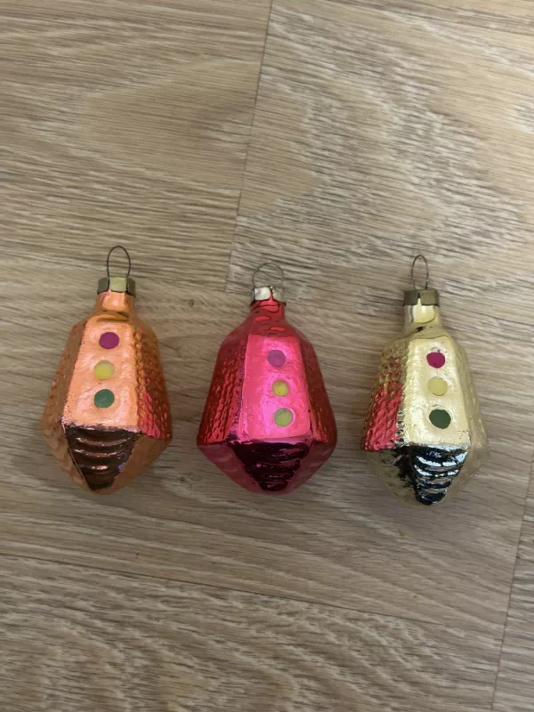 Senoviniai stikliniai kalėdiniai žaisliukai - , namai ir interjeras 2