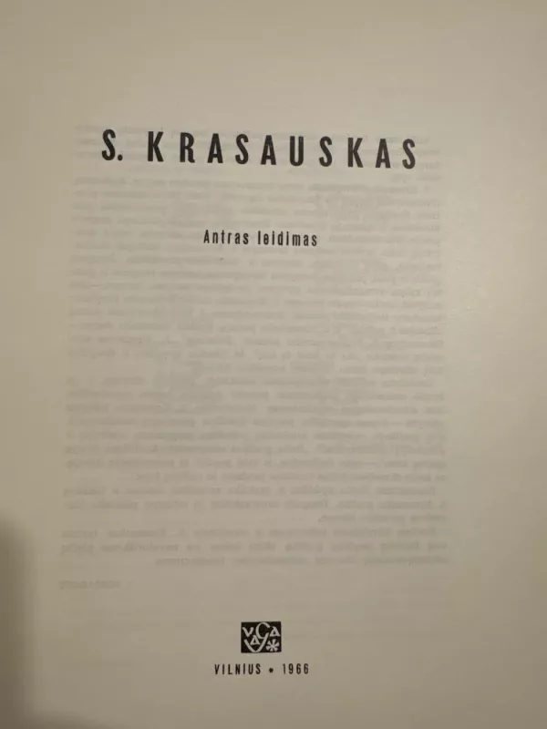 S. Krasauskas - S. Krasauskas, knyga 3