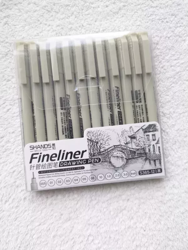 Juodų rašiklių rinkinys su 12 skirtingų antgalių - , stalo žaidimas 2