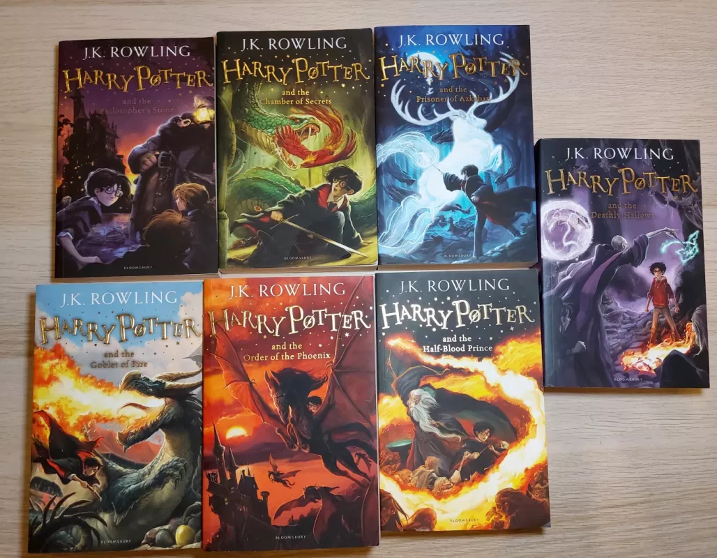 Harry Potter Collection 7 Books Bundle (Philosopher's Stone, Chamber of Secrets, Prisoner of Azkaban, Goblet of Fire, Order of the Phoenix, Half-Blood Prince, Deathly Hallows) - J.K. Rowling, knyga 2