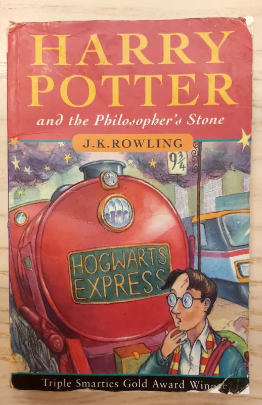 Harry Potter And The Philosopher's Stone Bloomsbury UK, First British Edition - J.K. Rowling, knyga 2