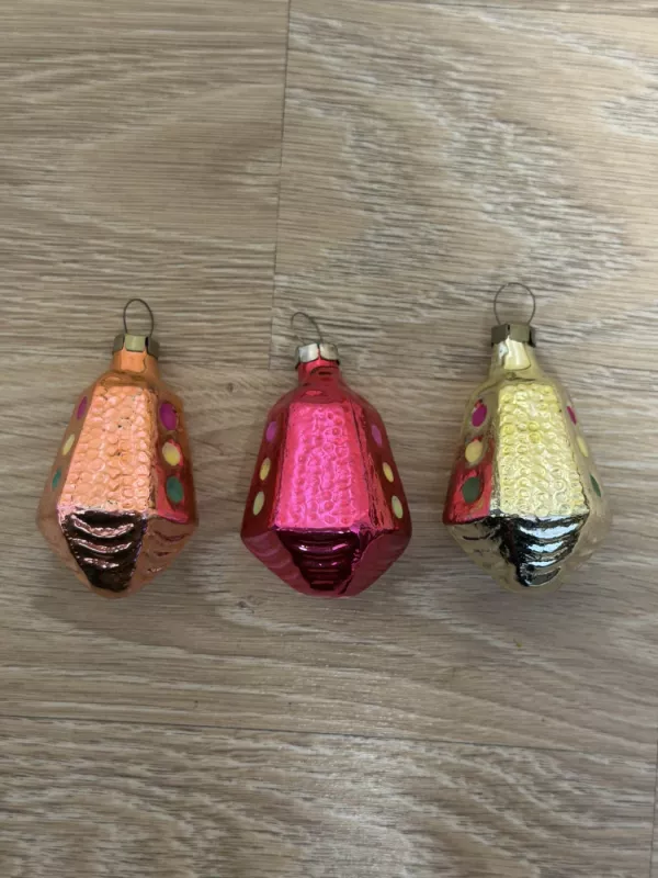 Senoviniai stikliniai kalėdiniai žaisliukai - , namai ir interjeras 3