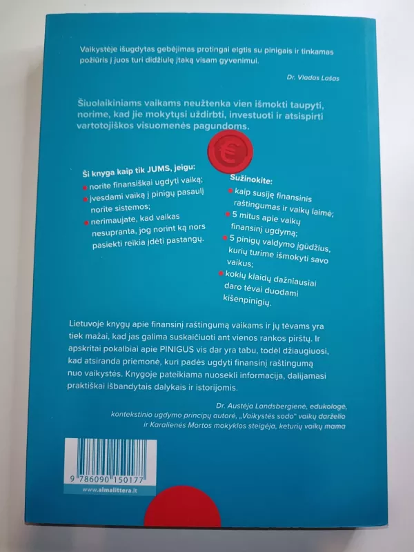 Apie pinigus su vaikais: paprasti patarimai tėvams, kaip paruošti vaiką ateities pasauliui - Lina Banytė-Surplienė, knyga 3