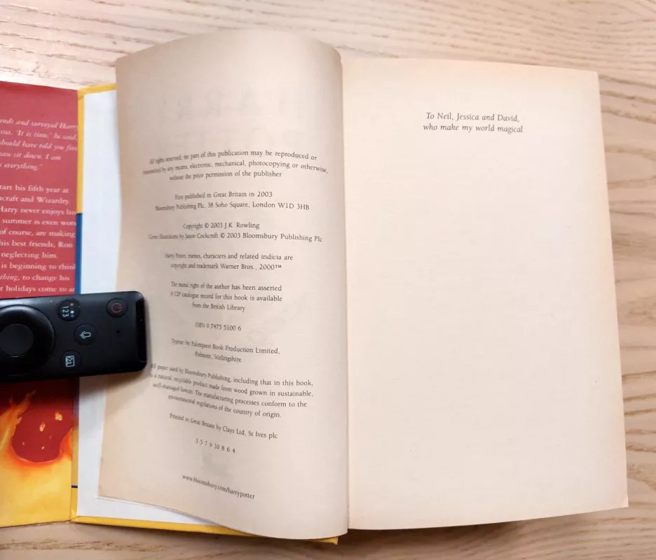 Harry Potter and the Order of the Phoenix (First Edition) - Rowling J. K., knyga 4