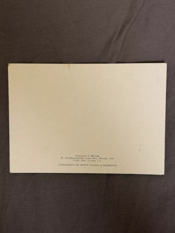 SSRS Naujųjų metų atvirukas 1985 m. - , namai ir interjeras 4