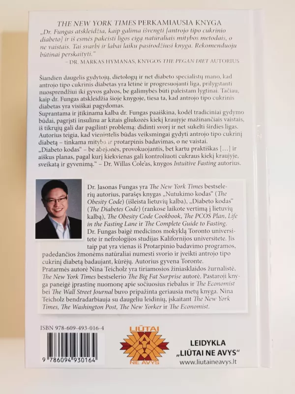 Diabeto kodas - Dr. Jason Fung, knyga 3