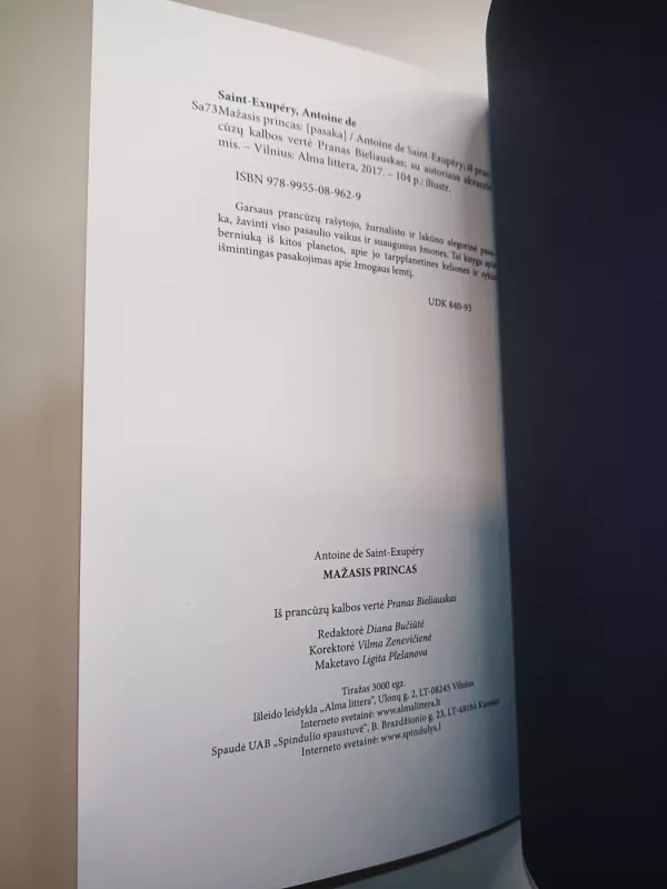 Mažasis princas - Antoine de Saint-Exupéry, knyga 4