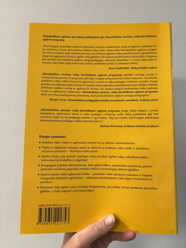 Ikimokyklinio amžiaus vaikų kūrybiškumo ugdymas - Diane Dodge, Laura  Colker, Cate  Heroman, knyga 3