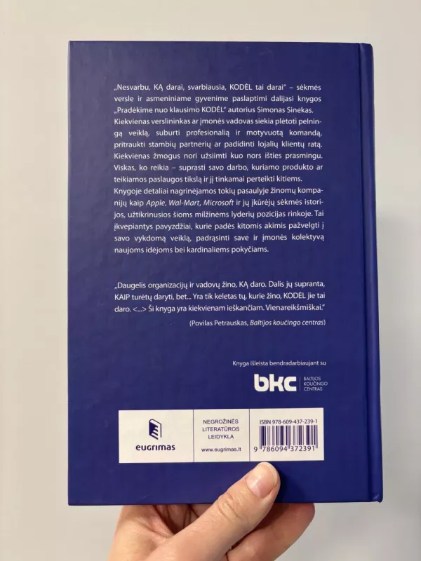 Pradėkime nuo klausimo KODĖL. Kaip puikūs lyderiai įkvepia veikti - Simon Sinek, knyga 3