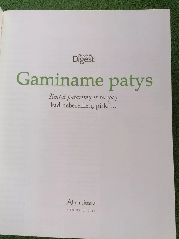 Gaminame patys - Digest Reader's, knyga 3