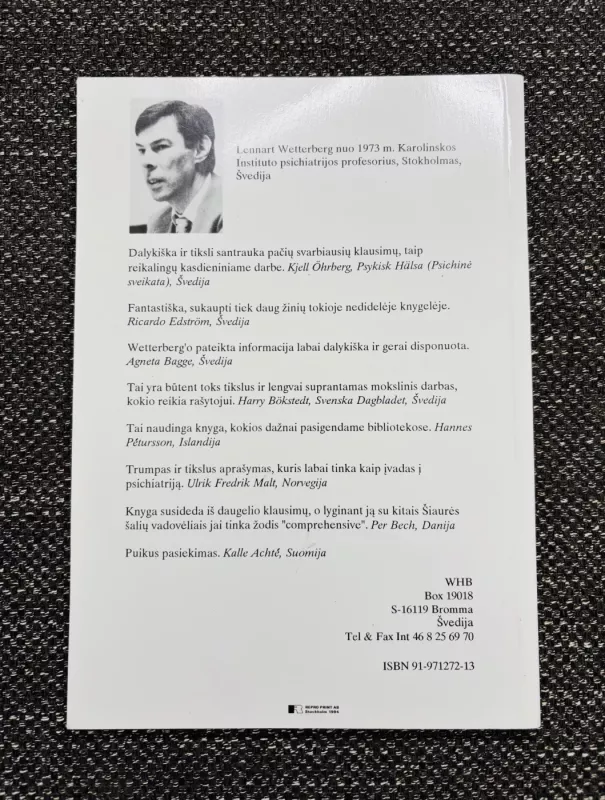 Psichiatrija. Kišeninė knyga - Lennart Wetterberg, knyga 6