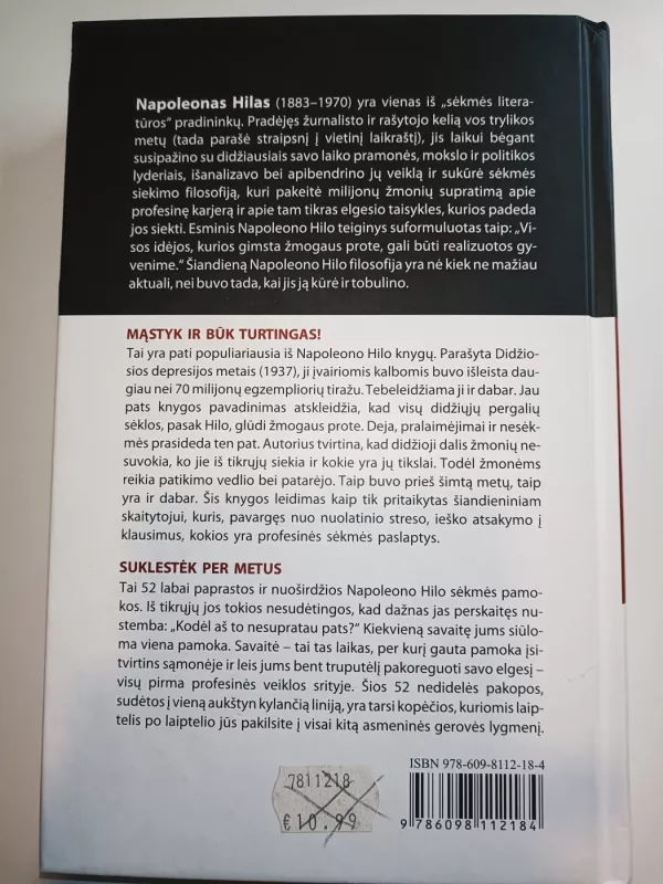 Knyga"Mastyk ir buk turtingas" - Napoleon Hill, knyga 3