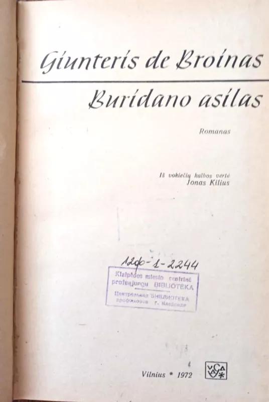 Buridano asilas - Giunteris de Broinas, knyga 4
