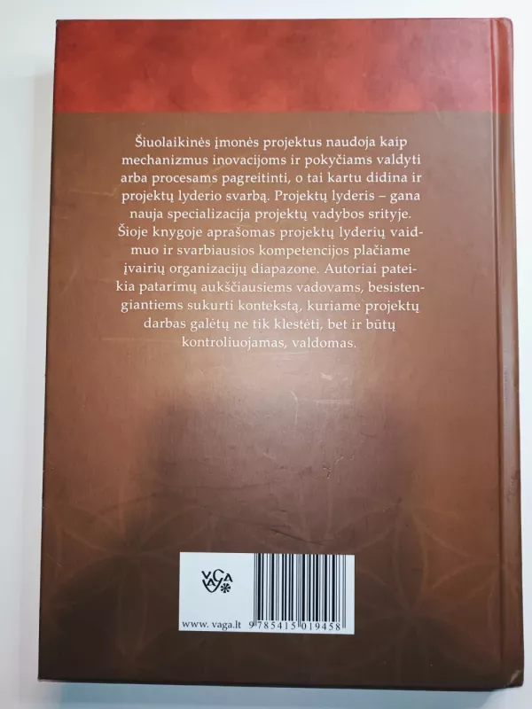 Projektų lyderis - W. Briner, C.  Hastings, M.  Geddes, knyga 3