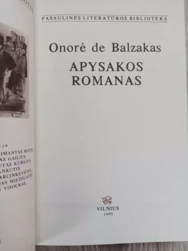 Apysakos. Romanas - Onorė Balzakas, knyga 3