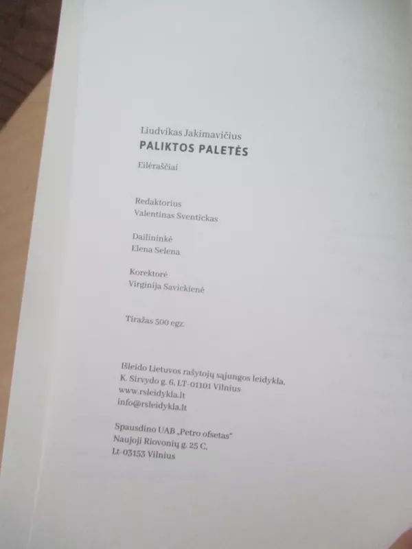 Paliktos paletes - Liudvikas Jakimavičius, knyga 5
