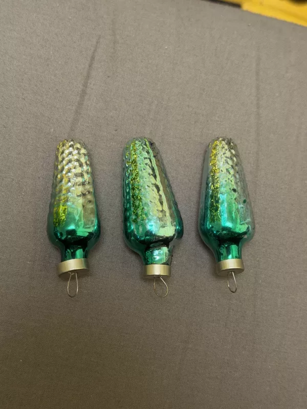 Vintage stikliniai žaisliukai "Kankorėžiai" SSRS - , namai ir interjeras 5