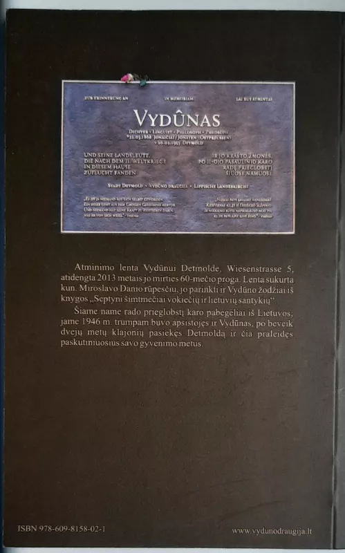 Vydūnas - Vacys Bagdonavičius, knyga 3